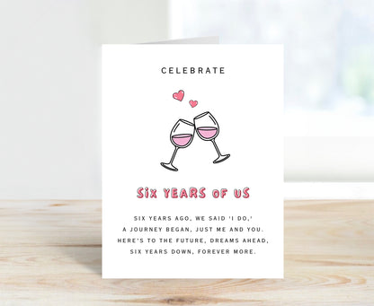 6th Anniversary Card