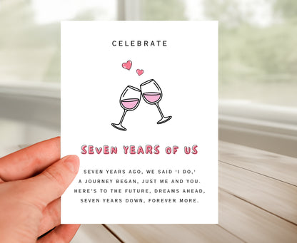 7th Year Anniversary Card