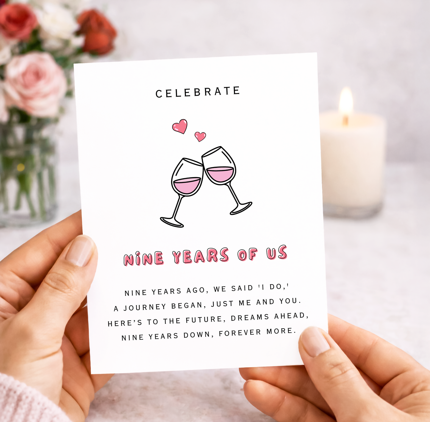 9th Year Anniversary Card