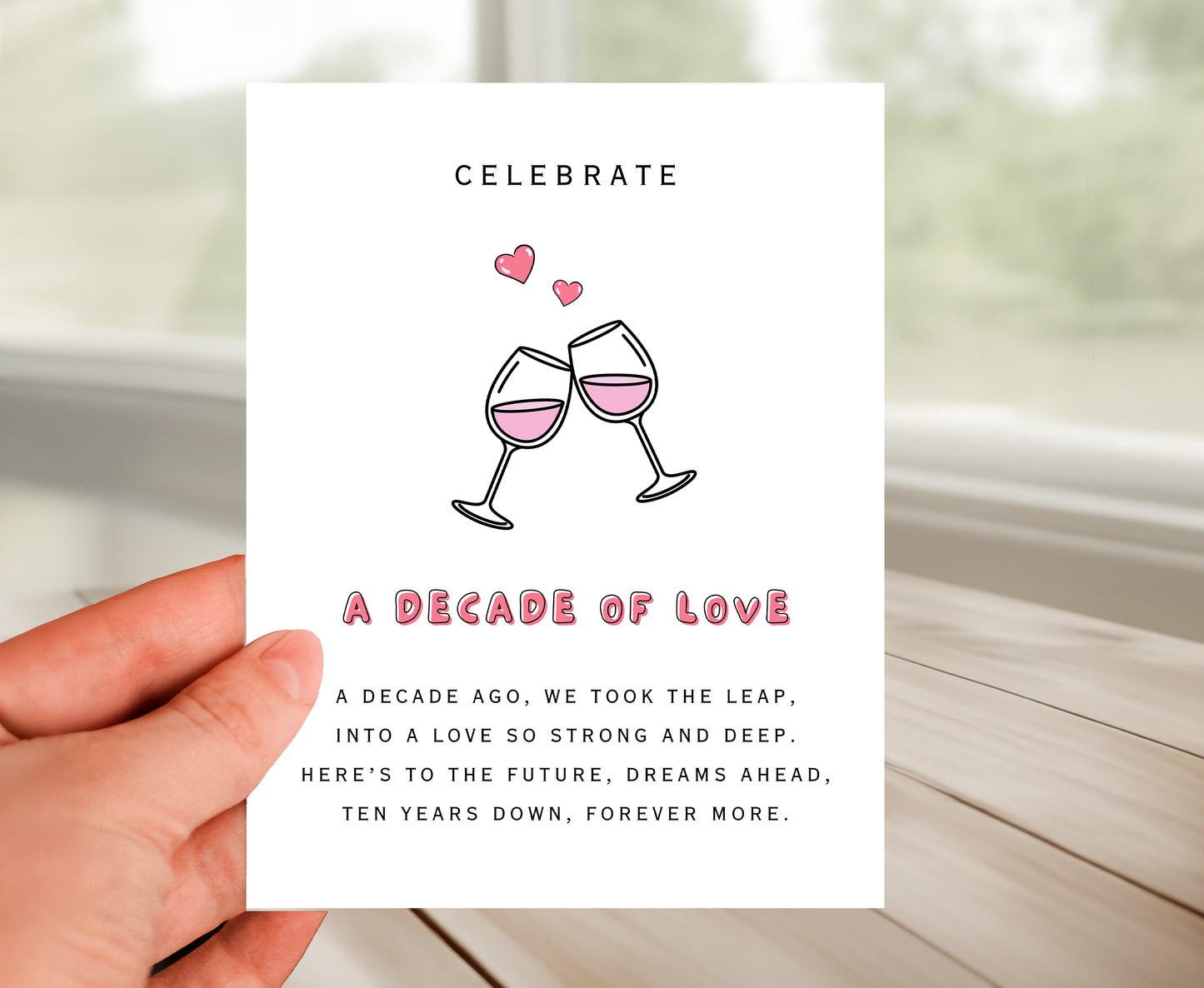 Anniversary Card - A Decade of Love