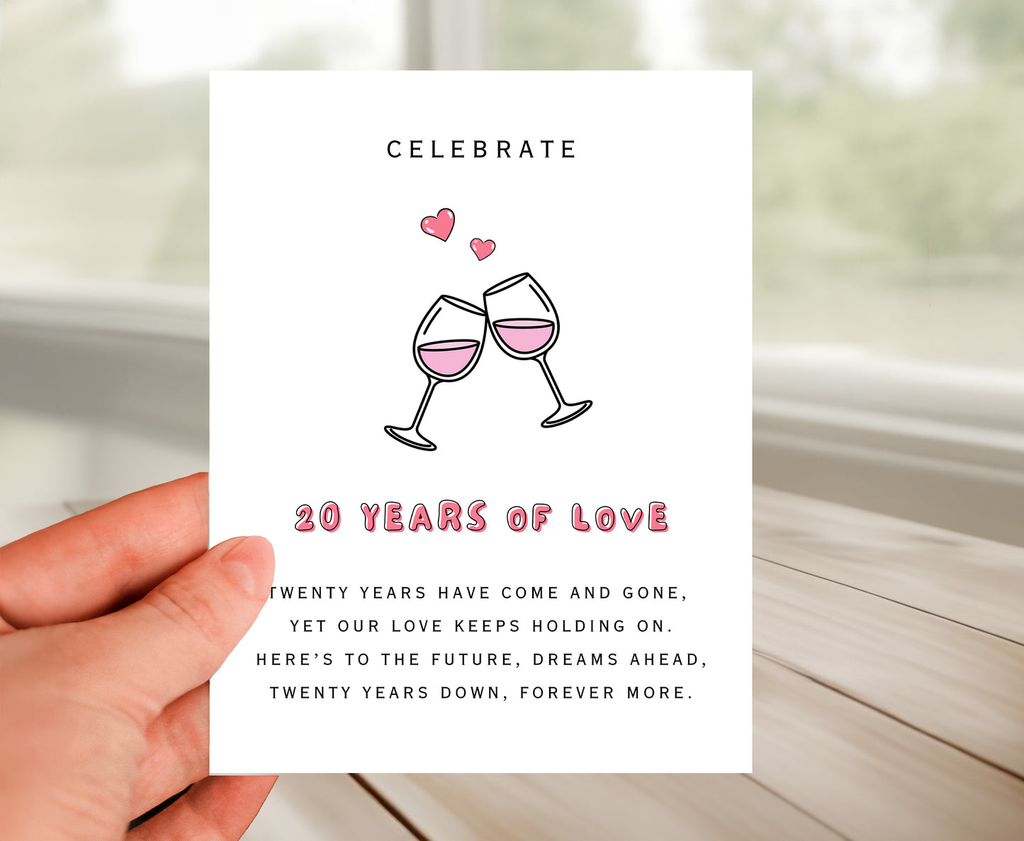 20th Anniversary Card
