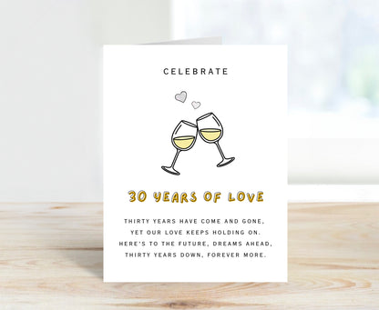 30th Anniversary Card