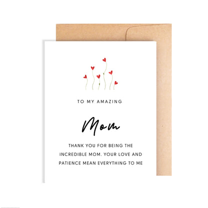 My Amazing Mom Poem Card