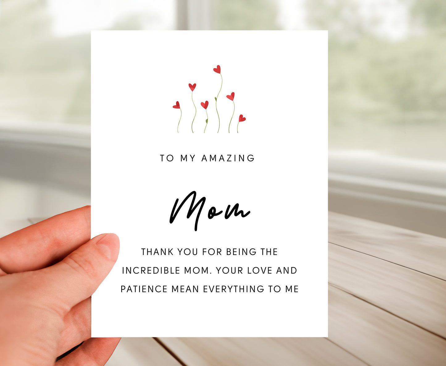My Amazing Mom Poem Card