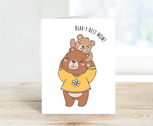 Card for Mom - Bear-y Best Mom