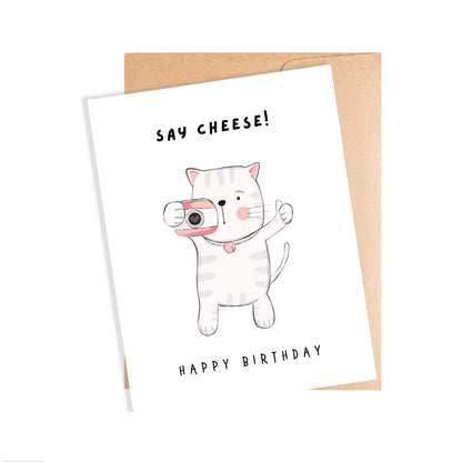 Birthday Card, Say Cheese!
