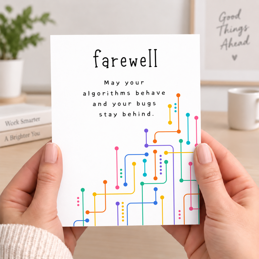 Farewell Card, High Tech Humor