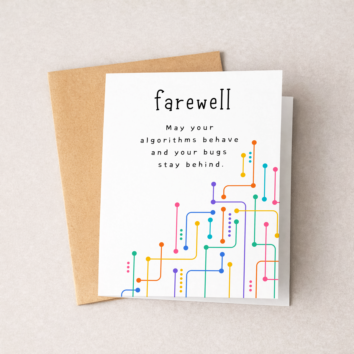 Farewell Card, High Tech Humor