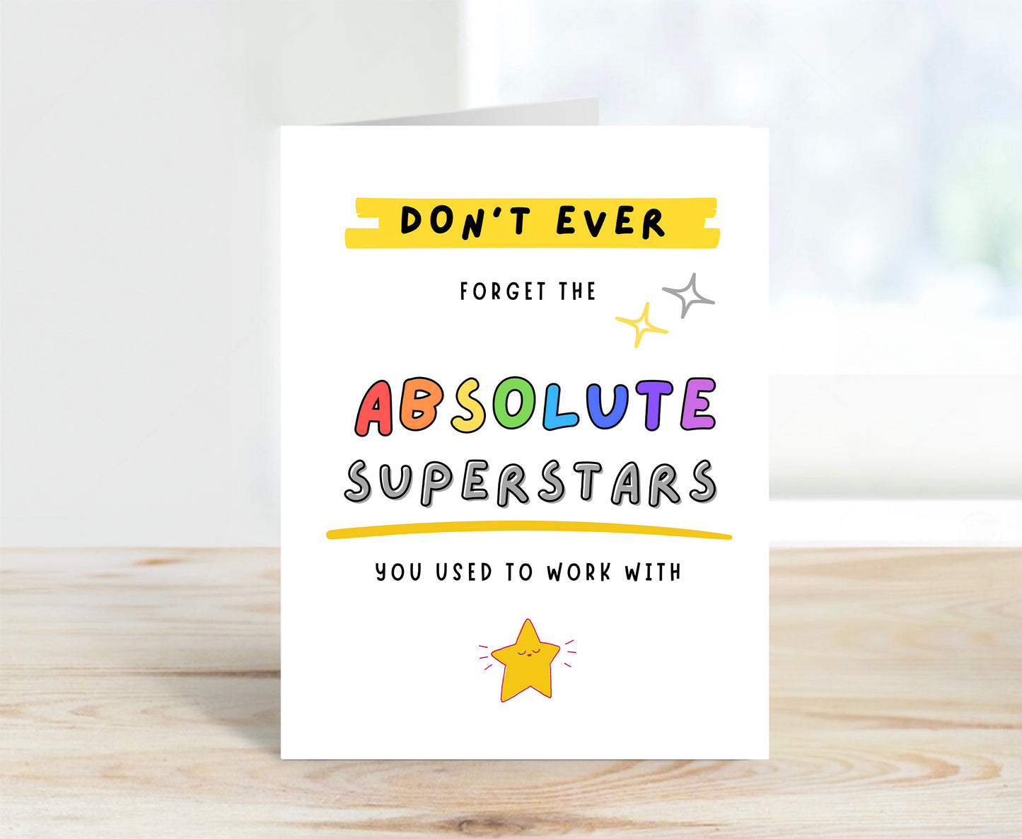 Farewell Card, Absolute Superstars