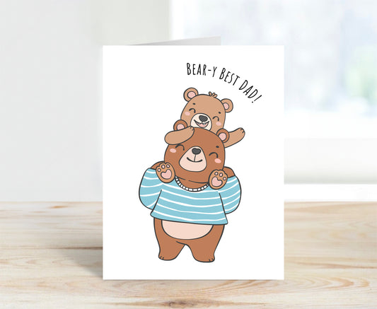Card for Dad - Bear-y Best Dad
