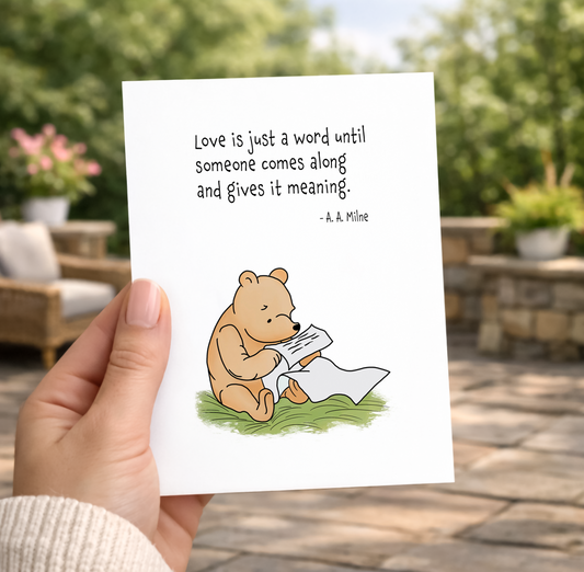 Friendship Card - Classic Winnie The Pooh