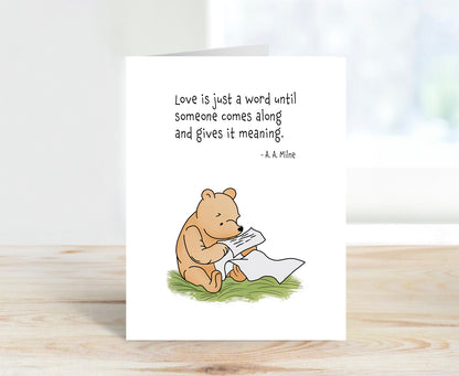 Friendship Card - Classic Winnie The Pooh