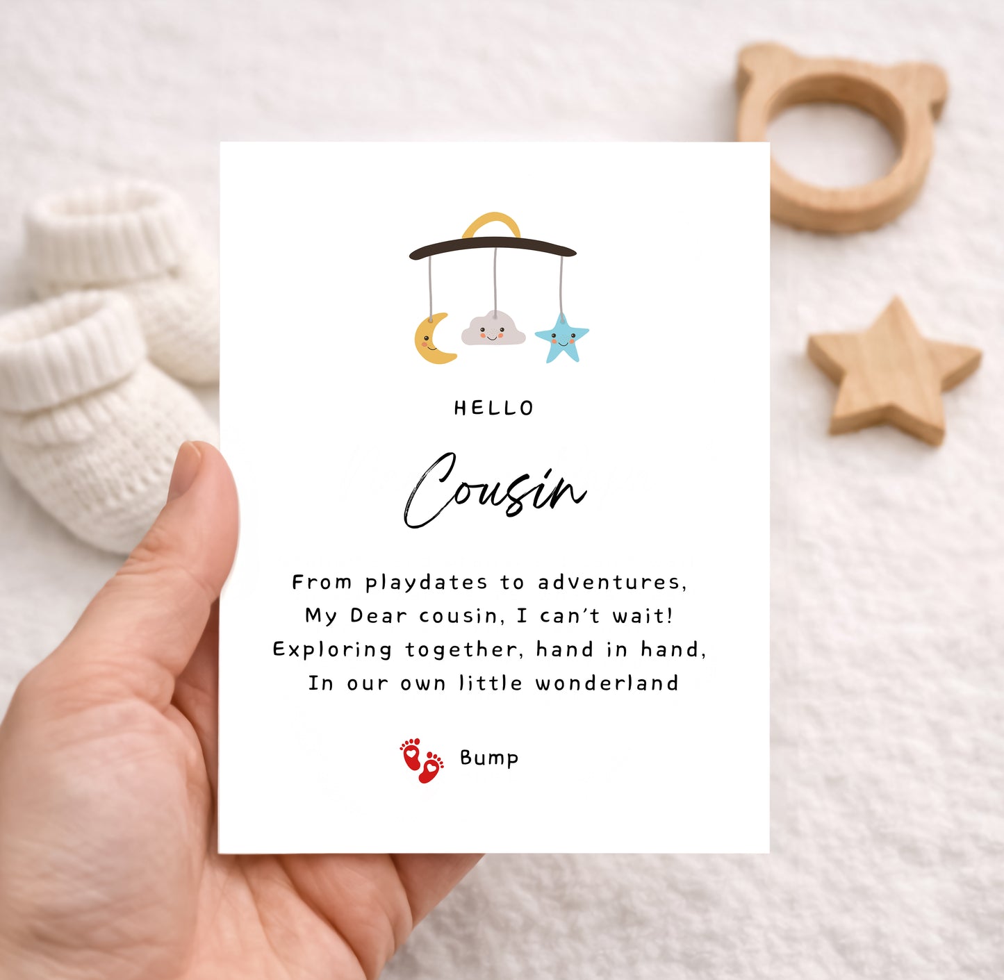 Pregnancy Announcement Card for Cousin