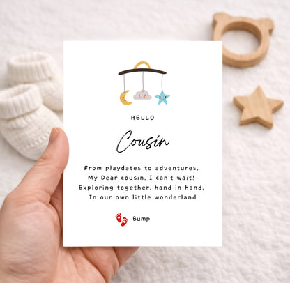Pregnancy Announcement Card for Cousin