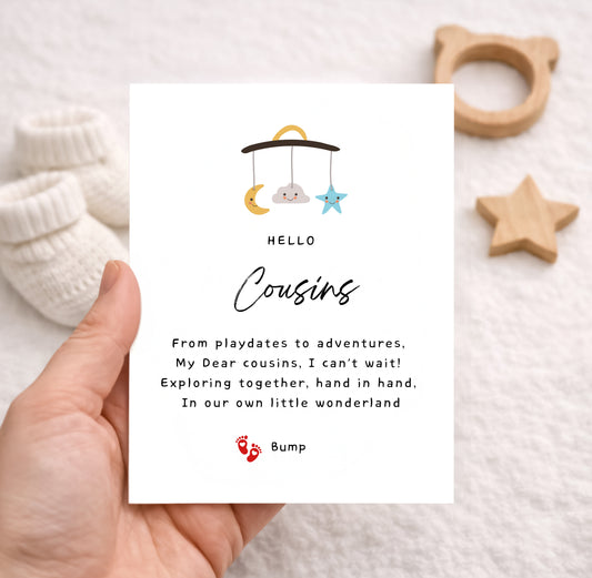 Pregnancy Announcement Card for Cousin
