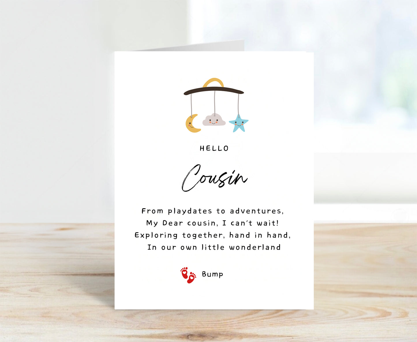 Pregnancy Announcement Card for Cousin