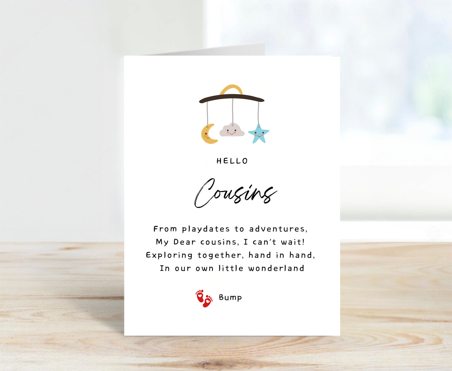Pregnancy Announcement Card for Cousin