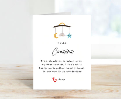 Pregnancy Announcement Card for Cousin