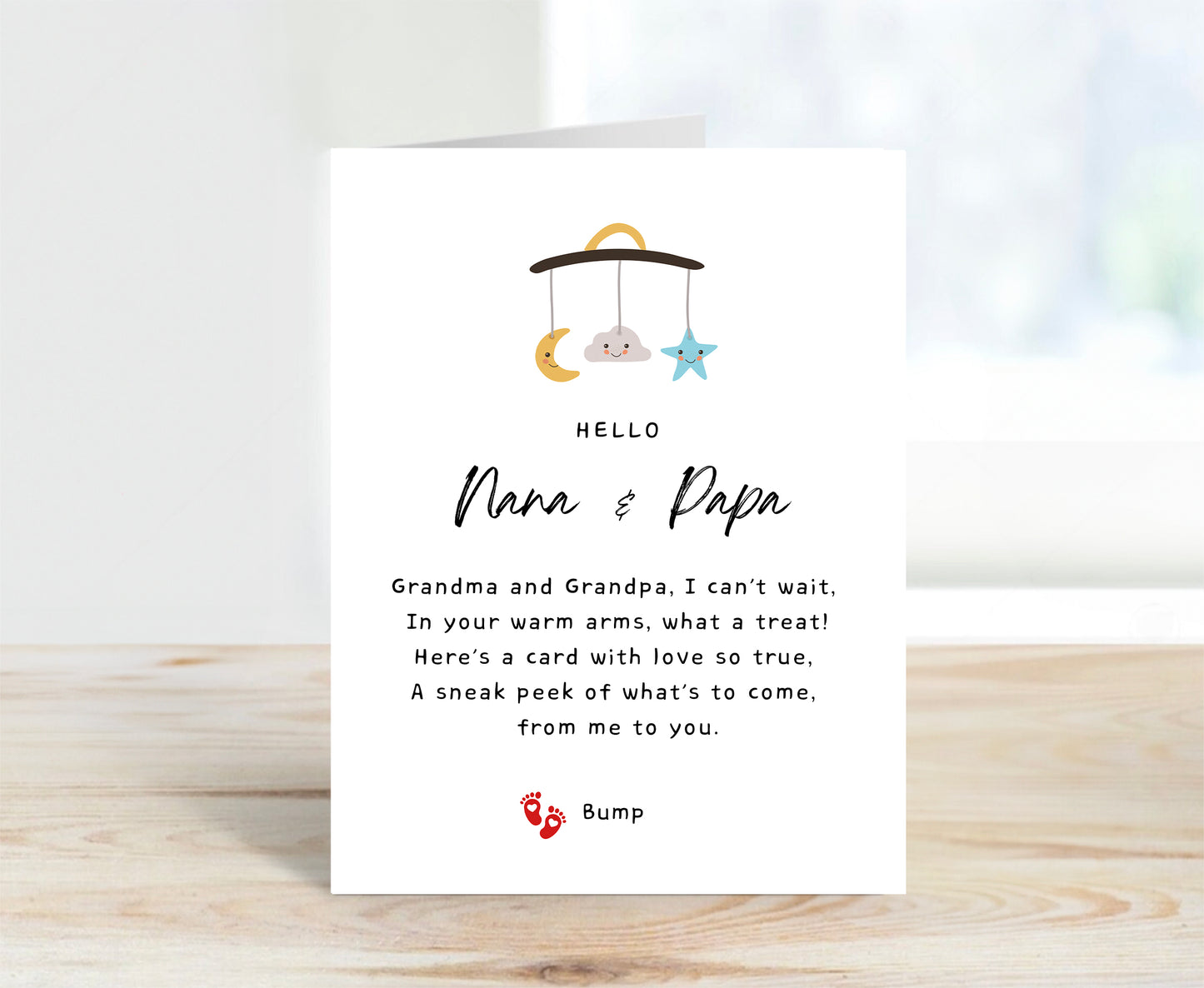 Pregnancy Announcement Card for Grandparents