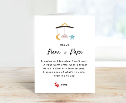 Pregnancy Announcement Card for Grandparents