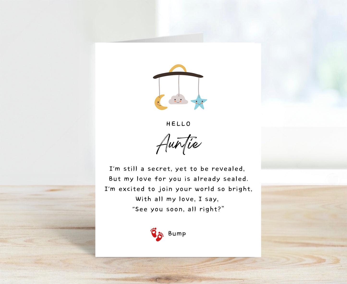 Pregnancy Announcement Card for Auntie