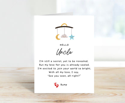 Pregnancy Announcement Card for Uncle
