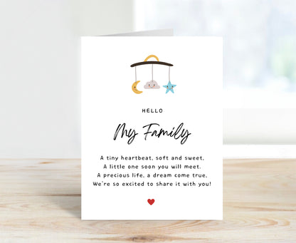 Pregnancy Announcement Card for Family
