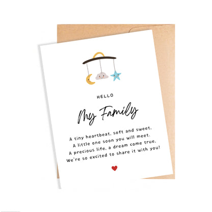 Pregnancy Announcement Card for Family