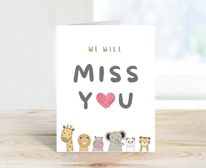 Farewell Card, Will Miss You