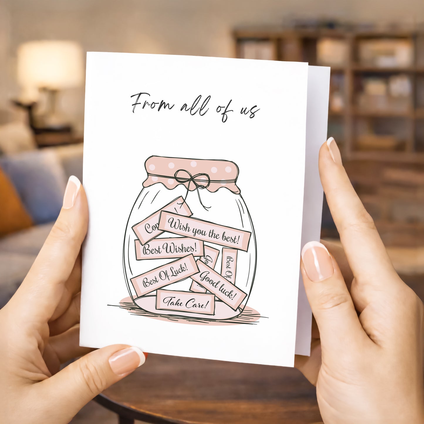 Farewell Card  - A Jar of Best Wishes
