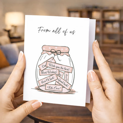Farewell Card  - A Jar of Best Wishes