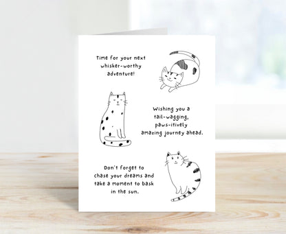 Farewell Card, Cat wishes