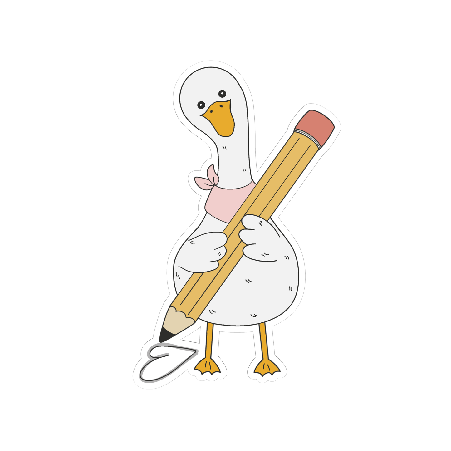 Silly Goose Draws A Heart