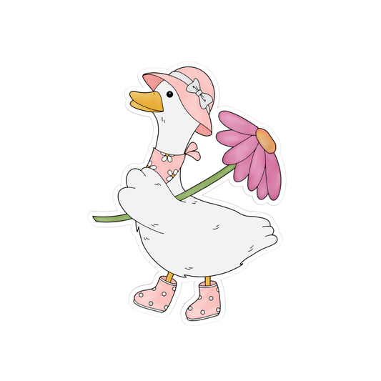 Silly Goose with Flower