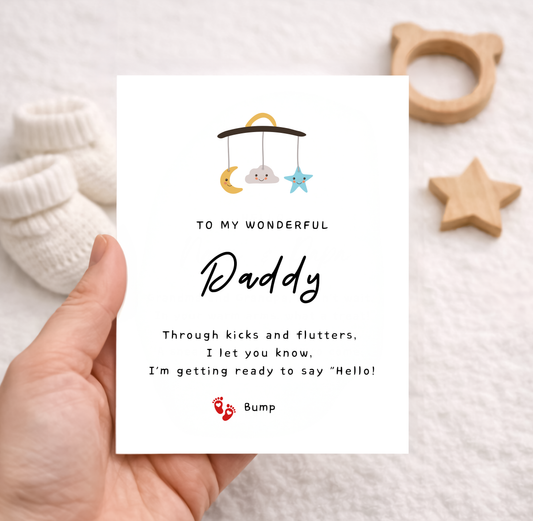 Pregnancy Announcement Card for Daddy
