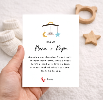 Pregnancy Announcement Card for Grandparents
