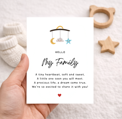 Pregnancy Announcement Card for Family