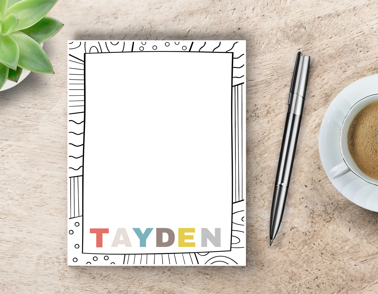 Personalized Name Notepad - 6 Letters