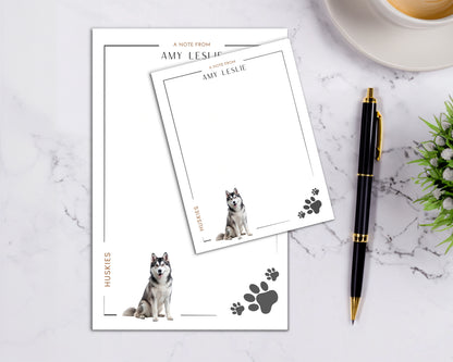 Personalized Husky Dog Notepad