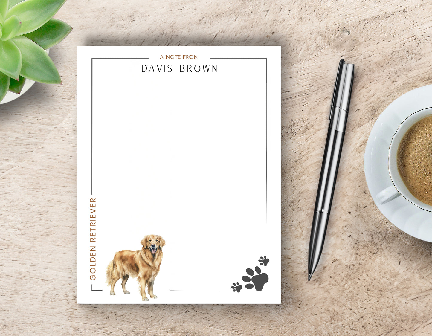 Personalized Labrador Retriever Dog Notepad