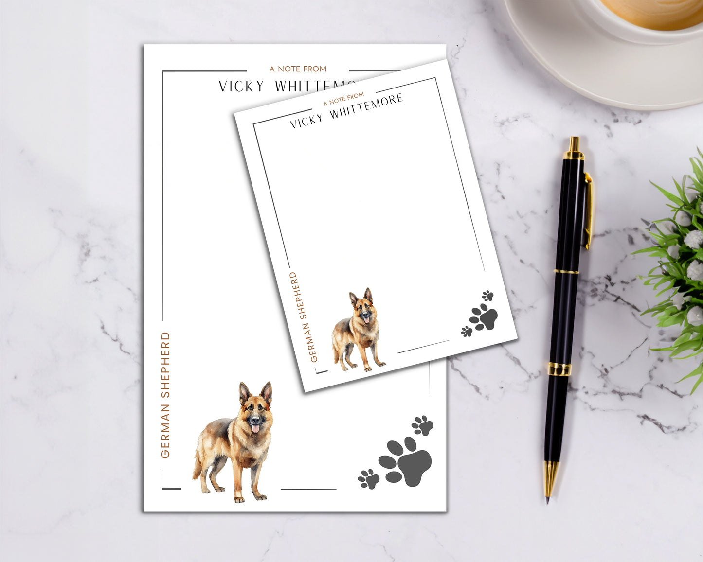 Personalized German Shepherd Dog Notepad