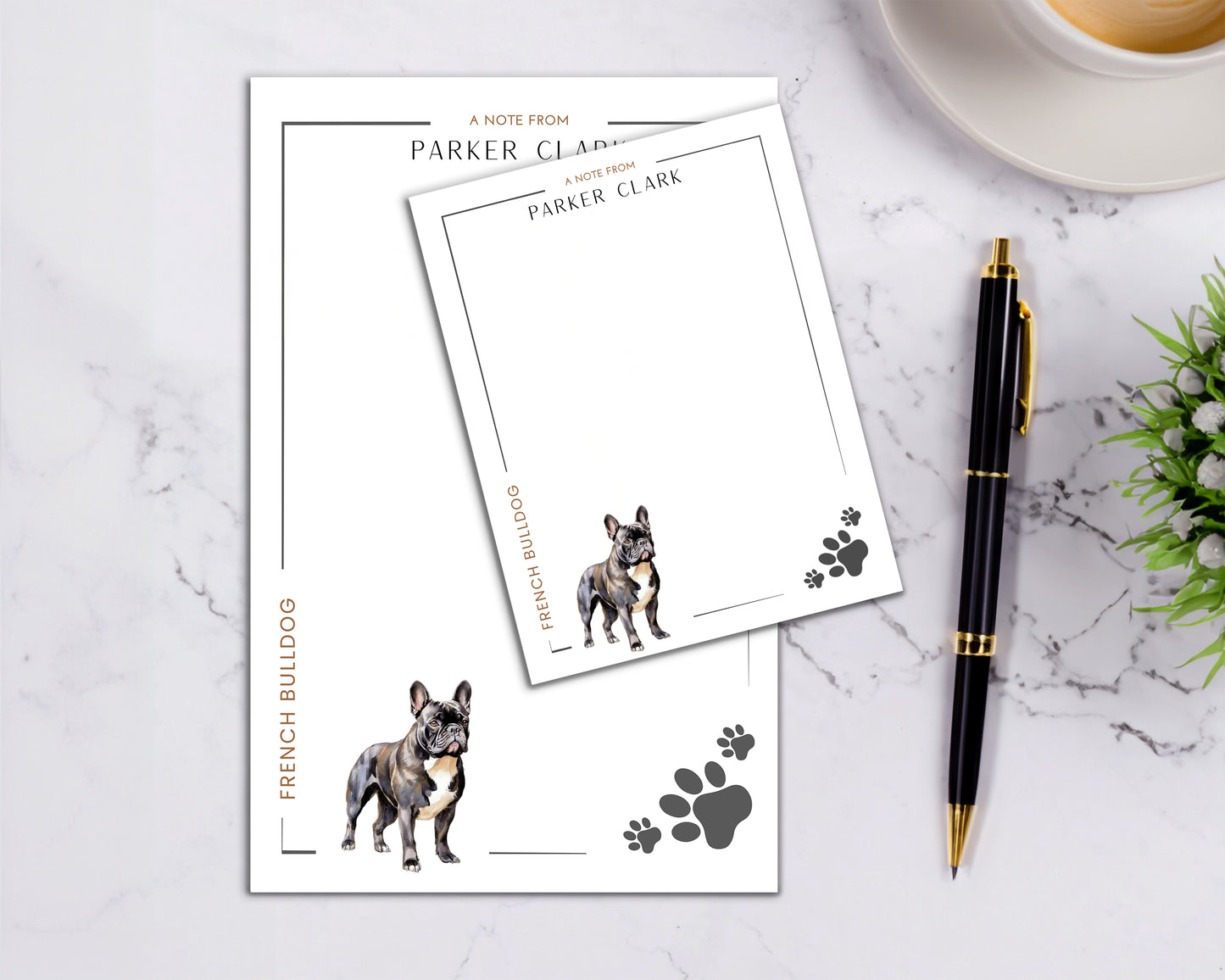 Personalized French Bulldog Dog Notepad