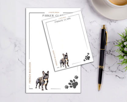 Personalized French Bulldog Dog Notepad