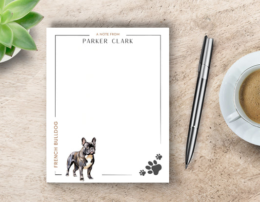 Personalized French Bulldog Dog Notepad