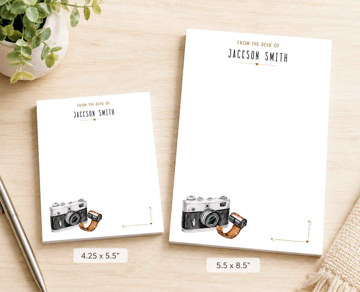 Personalized Photographer Notepad