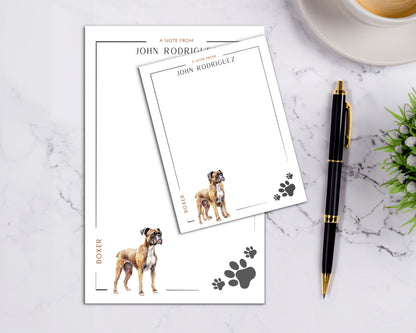 Personalized Boxer Dog Notepad