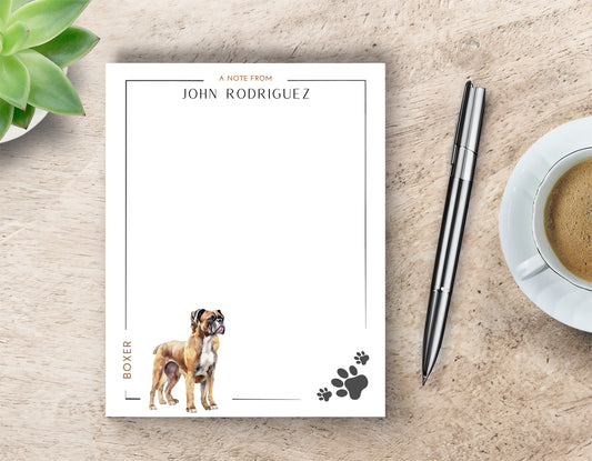 Personalized Boxer Dog Notepad