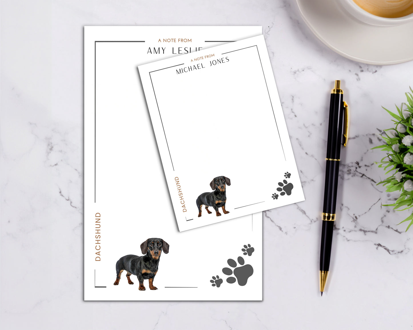 Personalized Dachshund Dog Notepad