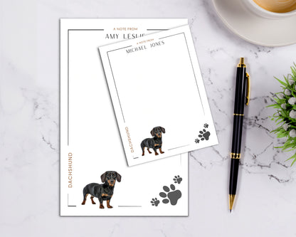 Personalized Dachshund Dog Notepad
