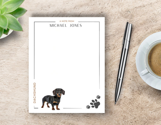 Personalized Dachshund Dog Notepad